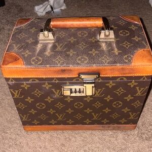 Louis Vuitton Monogram Vanity Case in Brown and Gold